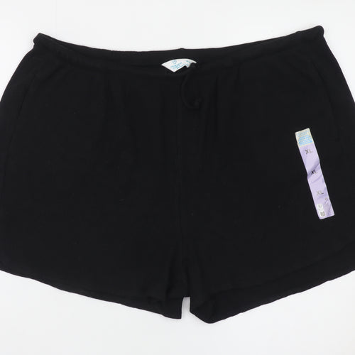 Primark Women’s Black XL Sweat Shorts Drawstring Comfort Fit