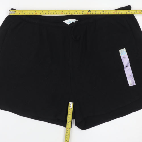 Primark Women’s Black XL Sweat Shorts Drawstring Comfort Fit