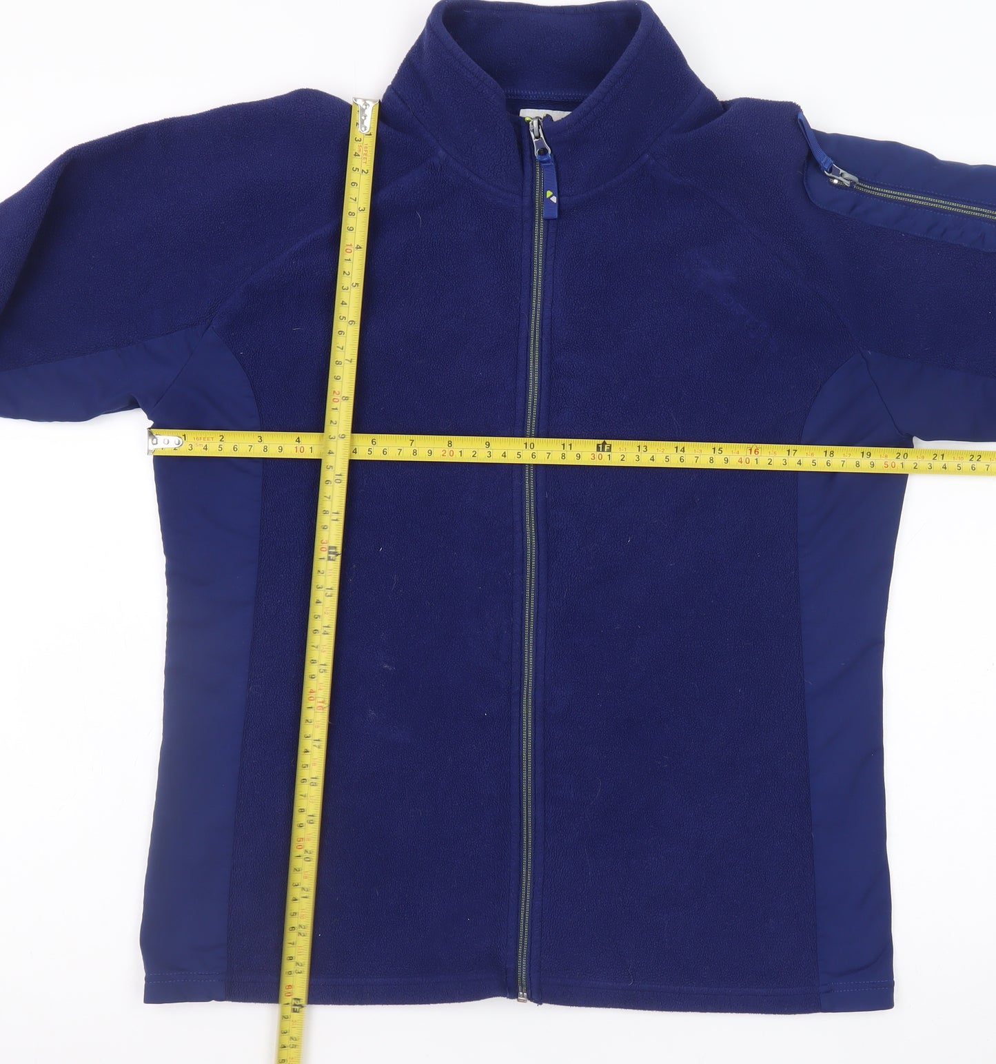 Tottie Women's Blue Full Zip Fleece Jacket Size 16 Regular Outdoor