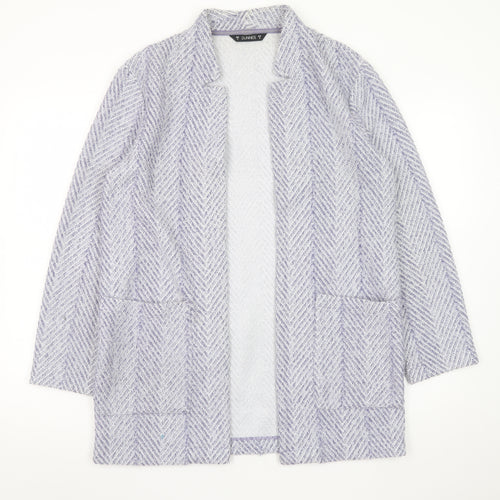 Dunnes Women’s Grey Herringbone Coatigan Size S Classic Overcoat