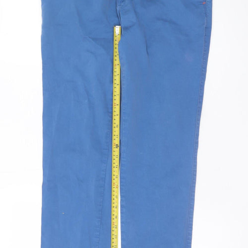 LCDN Couture Men's Blue Chino Trousers Size 34 Regular Cotton