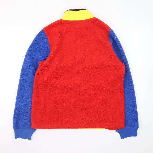 Esmara Unisex Multicoloured 1/4 Zip Fleece Sweatshirt S Retro Style