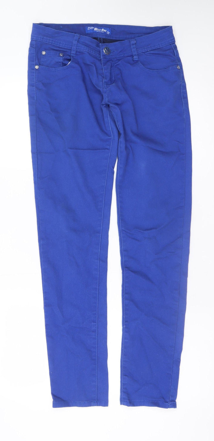 Miss One Women’s Blue Skinny Stretch Jeans Size 12