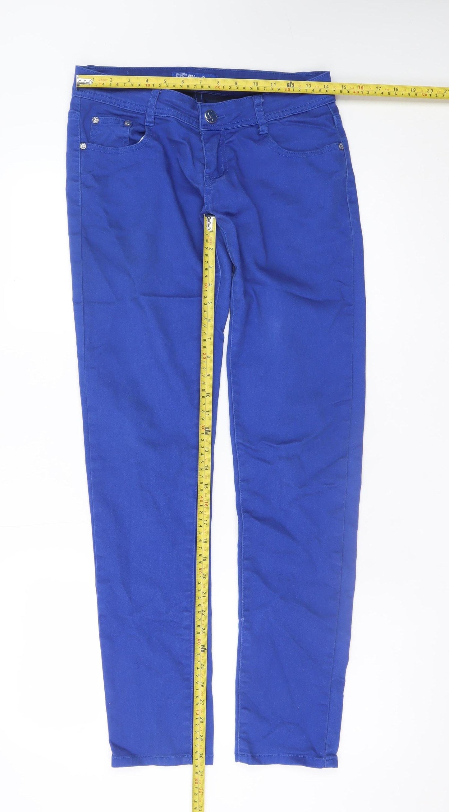 Miss One Women’s Blue Skinny Stretch Jeans Size 12