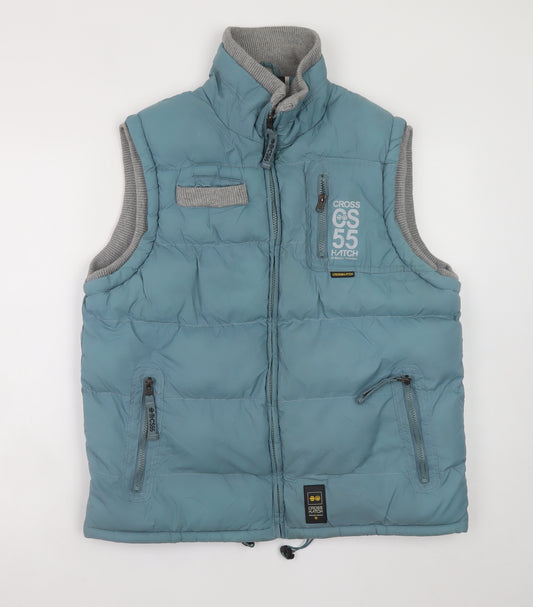 Crosshatch Men's Blue L Padded Bodywarmer Waistcoat