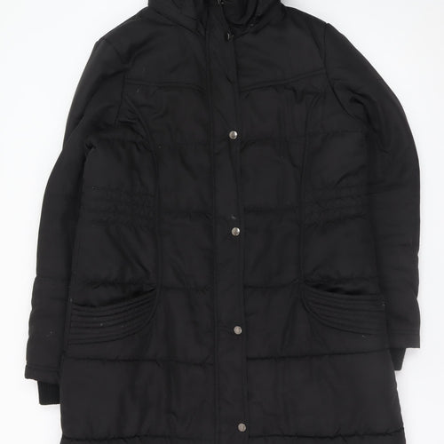 St. Bernard for Dunnes Women’s Black Hooded Long Puffer Coat Size 14