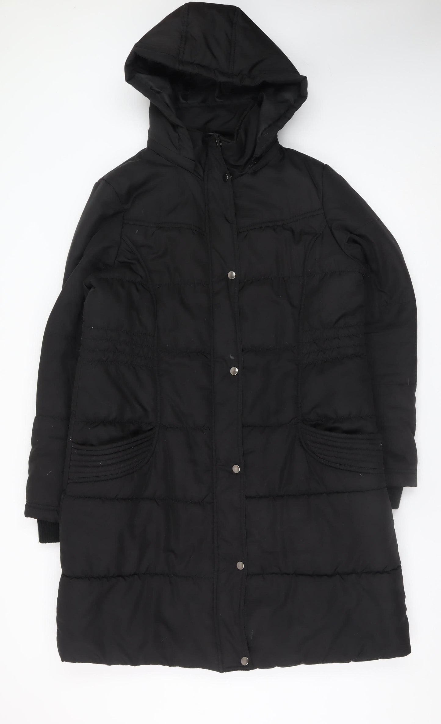 St. Bernard for Dunnes Women’s Black Hooded Long Puffer Coat Size 14