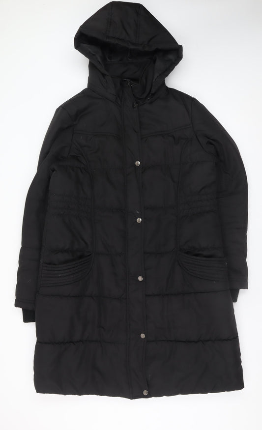 St. Bernard for Dunnes Women’s Black Hooded Long Puffer Coat Size 14