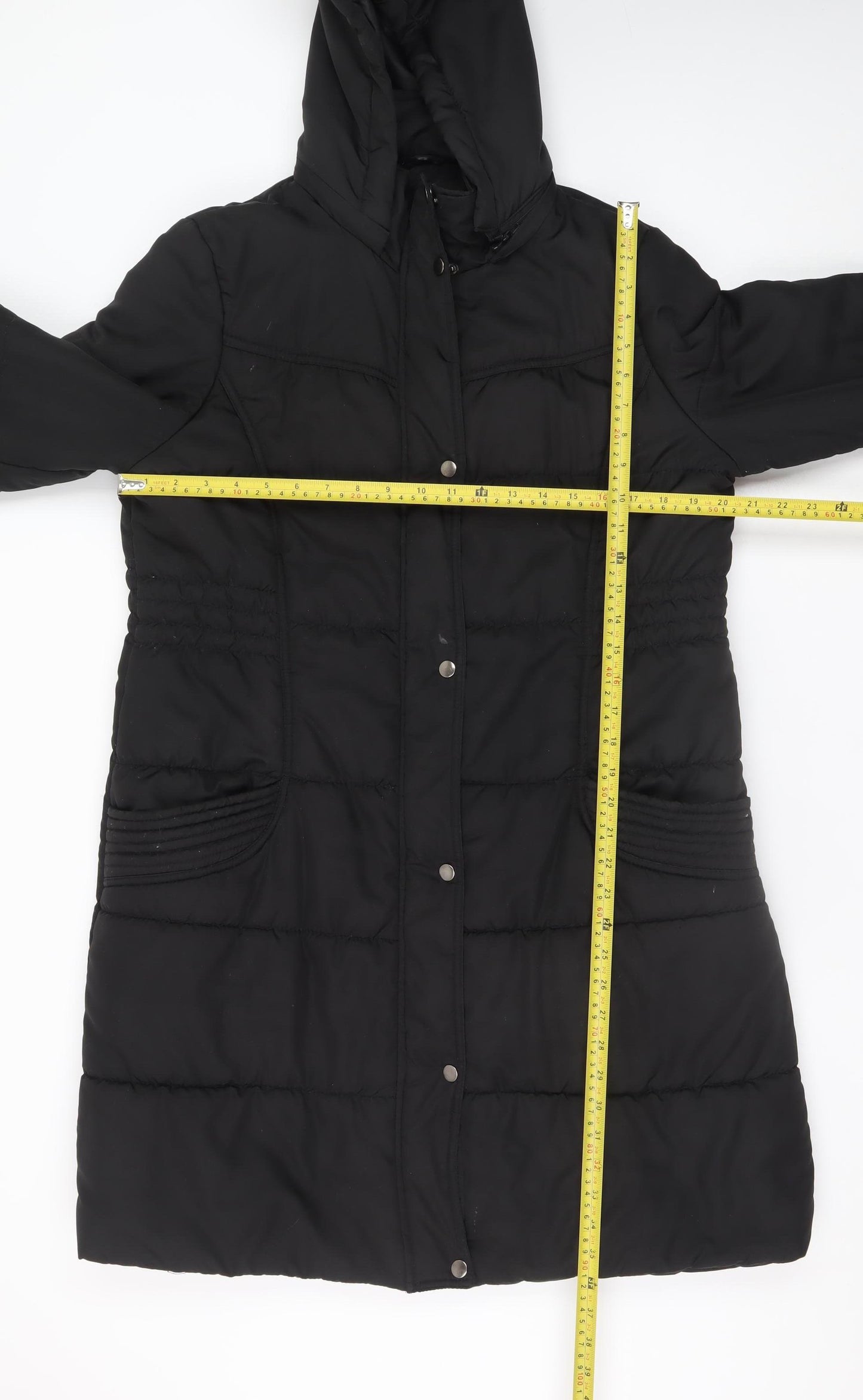 St. Bernard for Dunnes Women’s Black Hooded Long Puffer Coat Size 14