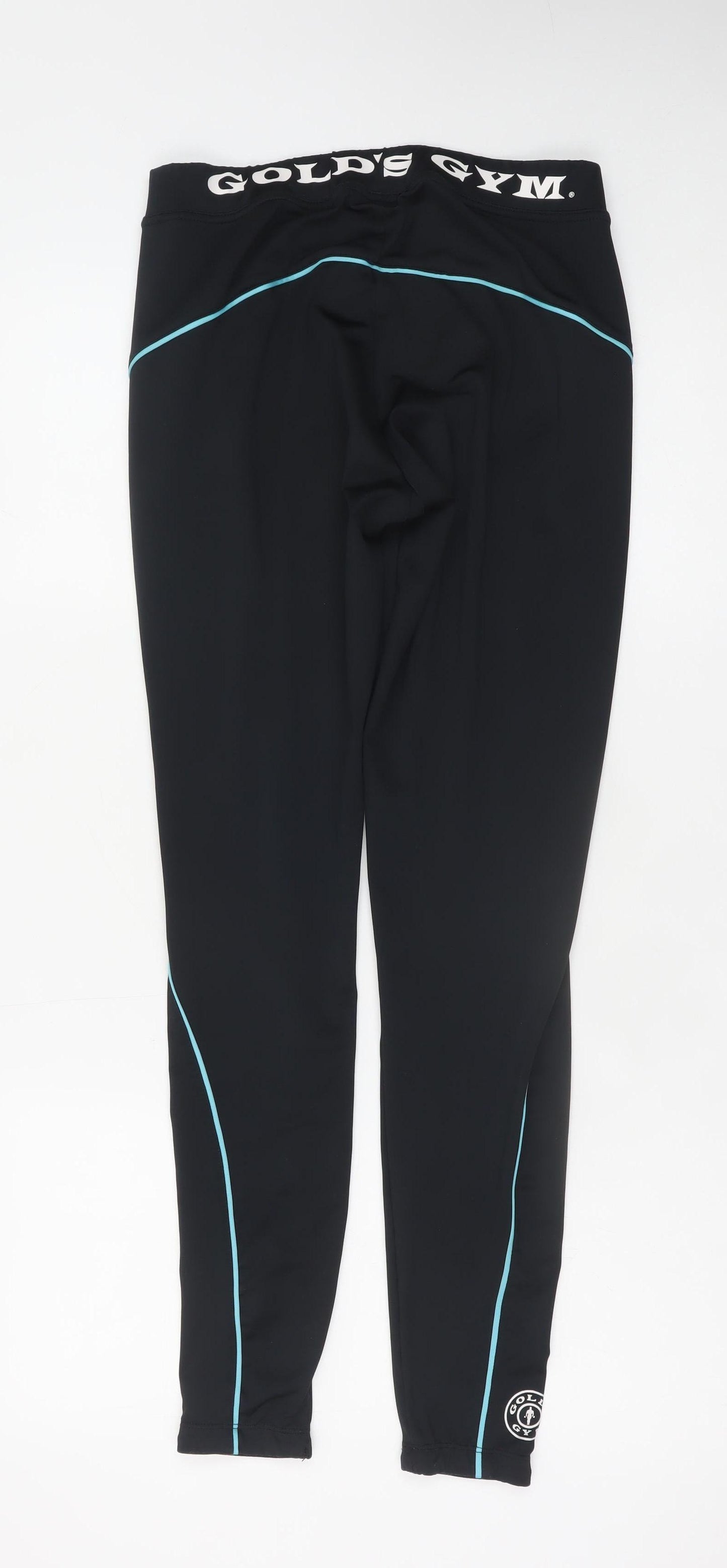 Gold's Gym Women's Black Ankle Leggings M Polyester Elastane
