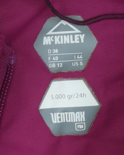 McKINLEY Womens Pink Waterproof Hooded Rain Coat Jacket Size 12