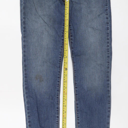 Eunina Womens Blue Skinny Jeans Size 7 Stretch Denim Mid Rise