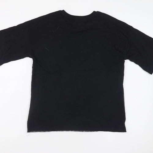 Wednesday Black Graphic T-Shirt for Girls 11-12 Years Gothic Style