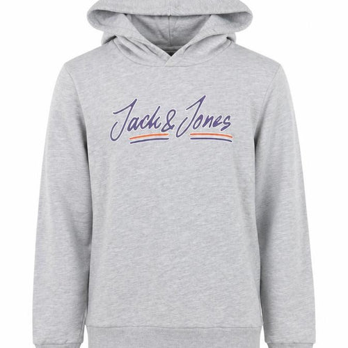 Jack & Jones Boys Grey Hoodie 152cm Cotton Blend Pullover