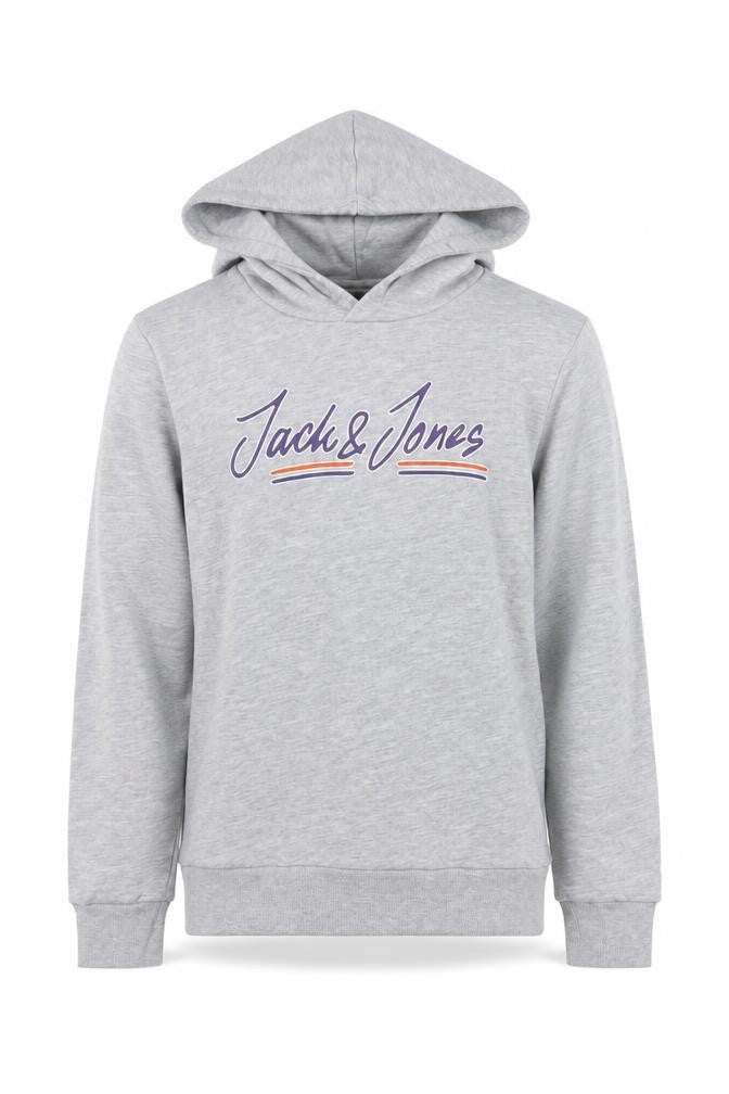 Jack & Jones Boys Grey Hoodie 152cm Cotton Blend Pullover