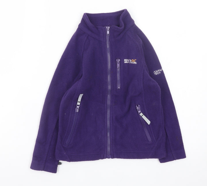 Regatta Girls Purple Fleece Full Zip Outdoor Jacket 3-4 Years