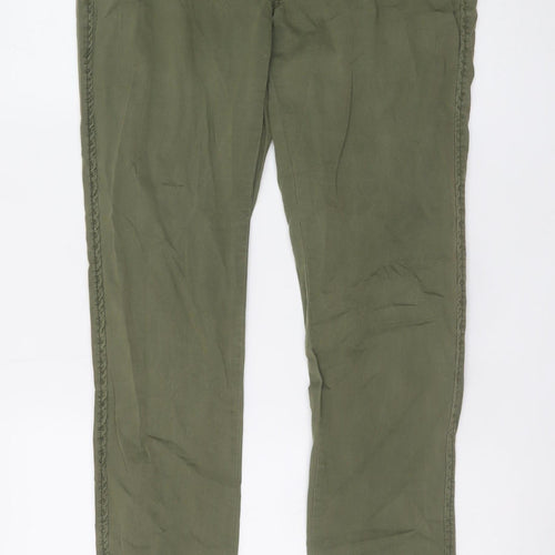 Vero Moda Unisex Green Cotton Chino Trousers M 32 Regular Fit