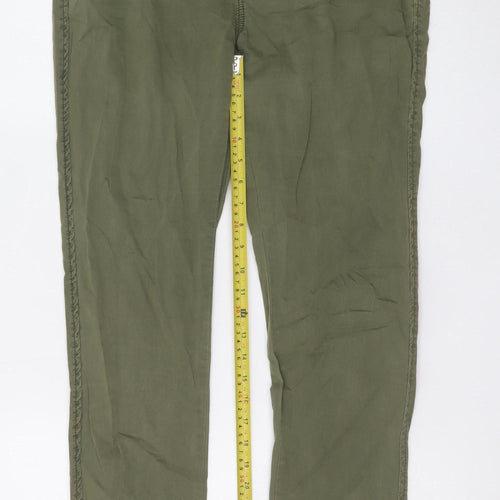 Vero Moda Unisex Green Cotton Chino Trousers M 32 Regular Fit