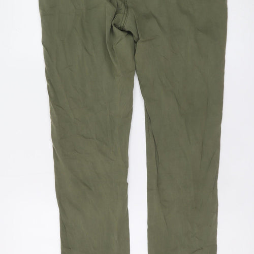 Vero Moda Unisex Green Cotton Chino Trousers M 32 Regular Fit