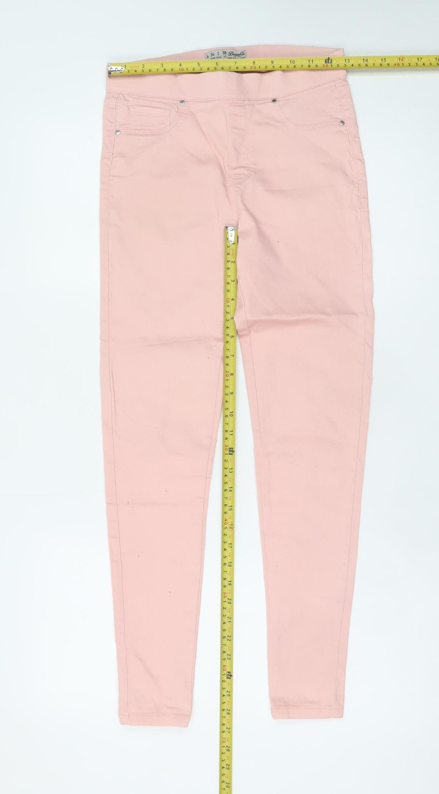 Denim Co Women Pink Skinny Jeans Size 6 Stretch Cotton Blend