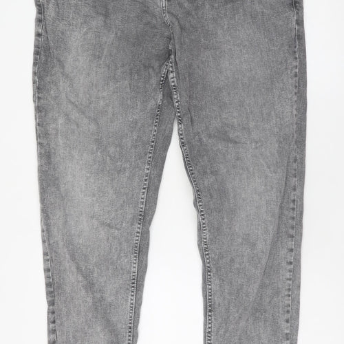 Denim Co Men Grey Slim Fit Jeans W36 L30 Straight Denim