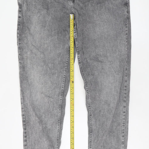 Denim Co Men Grey Slim Fit Jeans W36 L30 Straight Denim