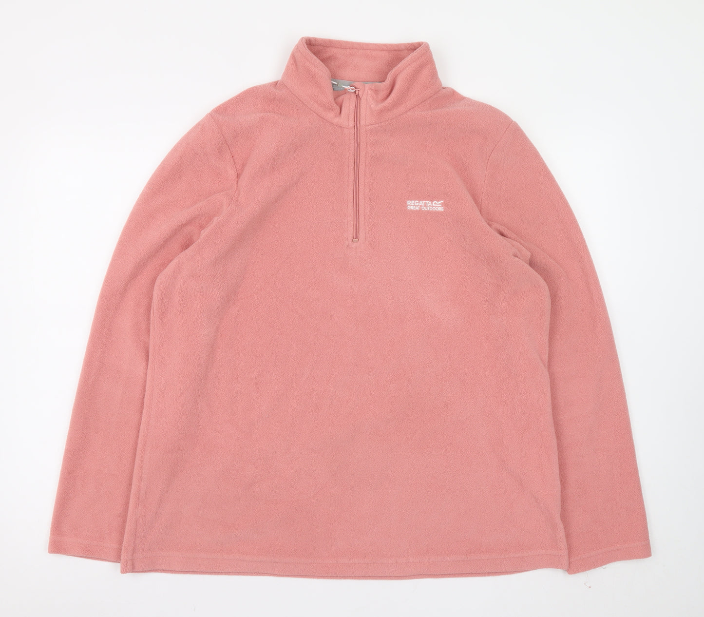 Regatta Women’s Pink Fleece Pullover Sweatshirt UK 18 1/4 Zip Polyester