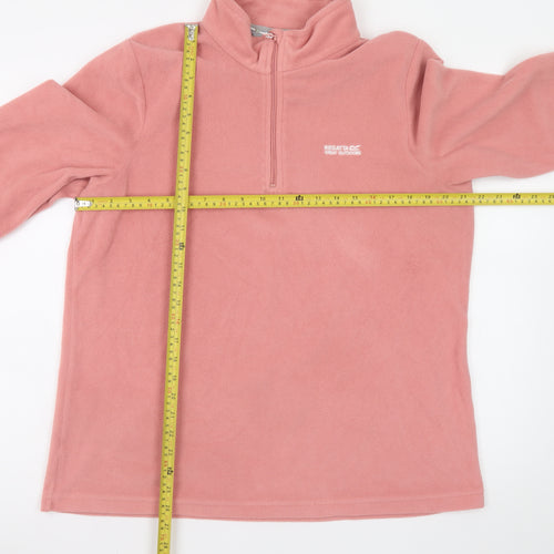 Regatta Women’s Pink Fleece Pullover Sweatshirt UK 18 1/4 Zip Polyester