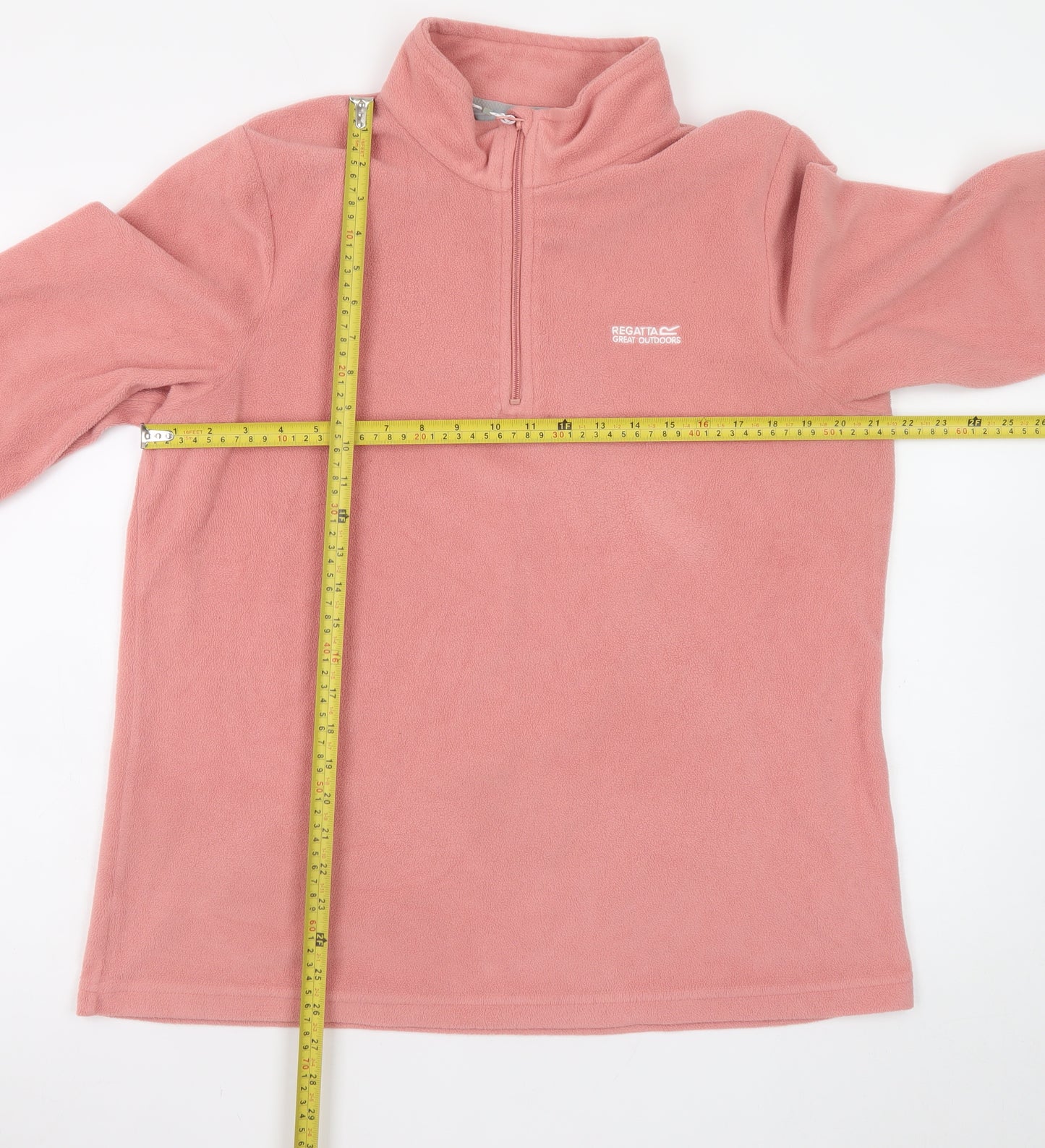 Regatta Women’s Pink Fleece Pullover Sweatshirt UK 18 1/4 Zip Polyester