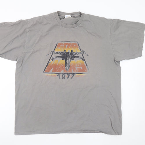 Port & Company Men's Grey XL Star Wars 1977 Graphic T-Shirt