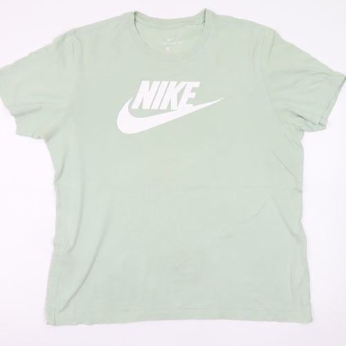 Nike Men’s Green XL Crew Neck Graphic Logo Sports T-Shirt