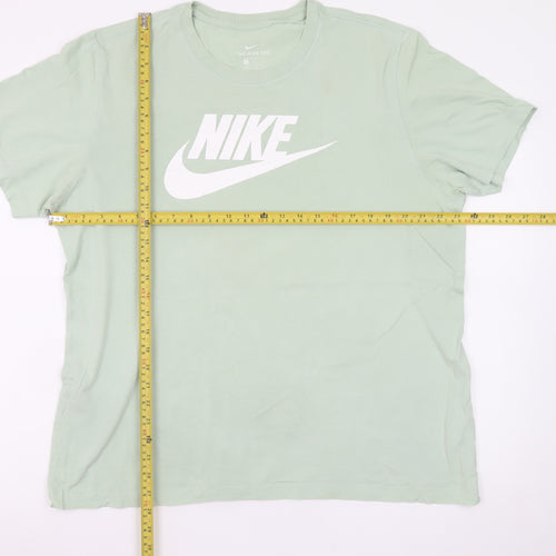 Nike Men’s Green XL Crew Neck Graphic Logo Sports T-Shirt