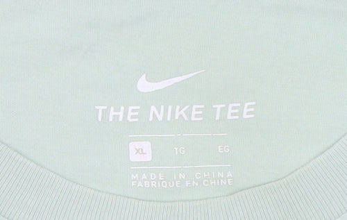 Nike Men’s Green XL Crew Neck Graphic Logo Sports T-Shirt