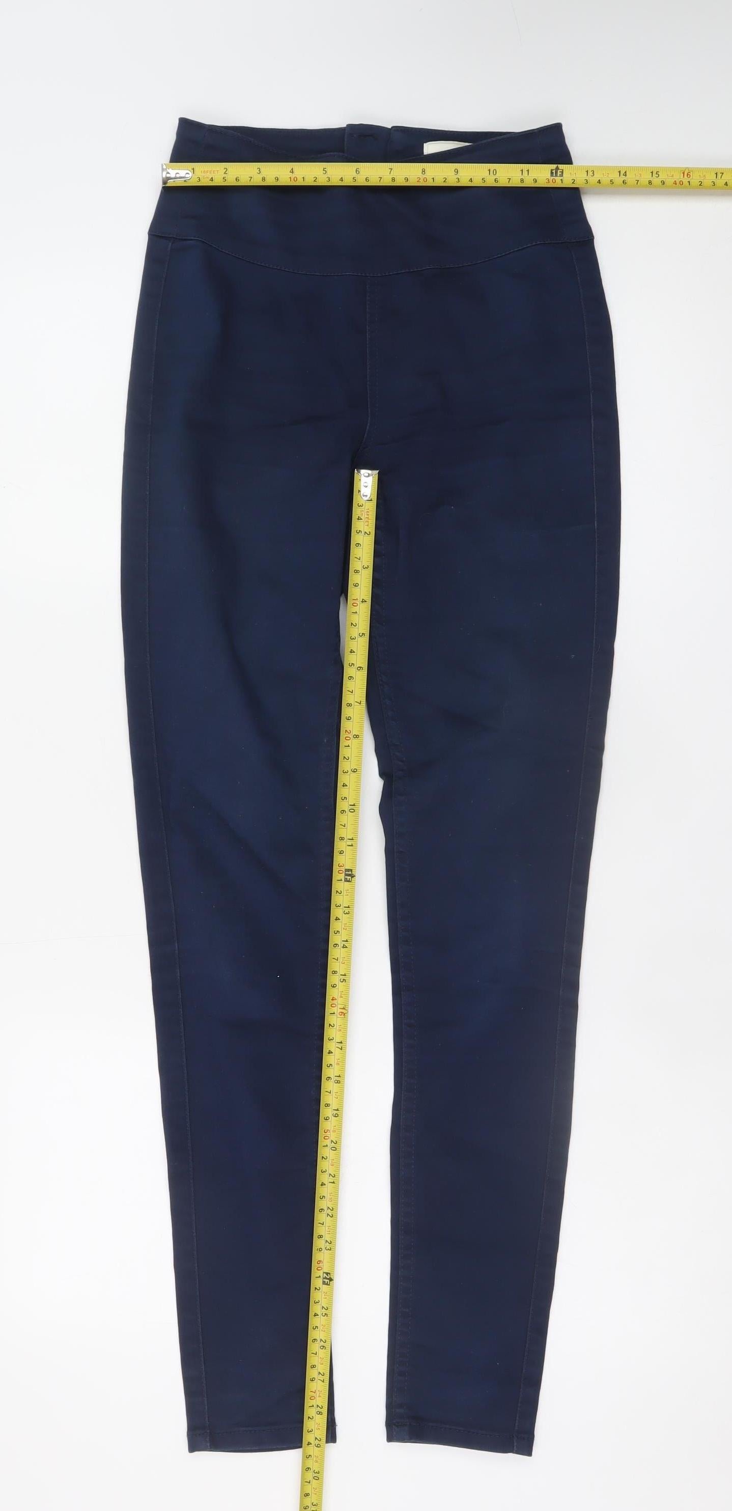 Pieces Women's Blue High Rise Jegging XS Slim Fit Jeans