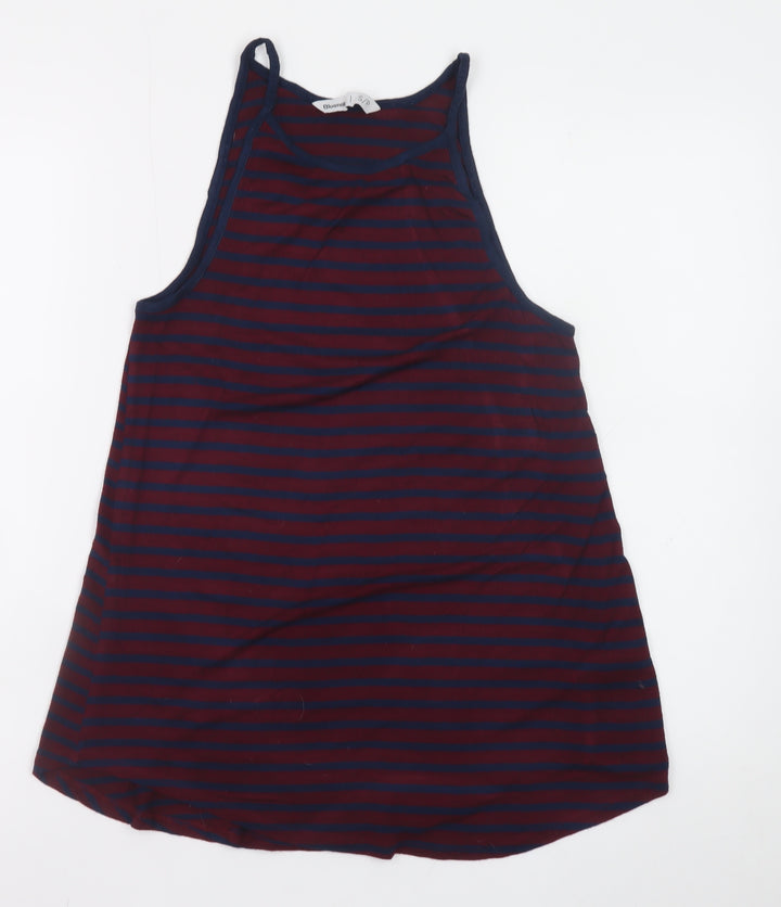 Bluenotes Women's Multicoloured Striped Tank Top S Jersey Cotton