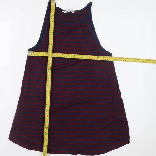 Bluenotes Women's Multicoloured Striped Tank Top S Jersey Cotton
