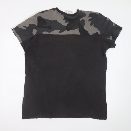 Adidas Men's Black Camouflage XL Short Sleeve Sports T-Shirt