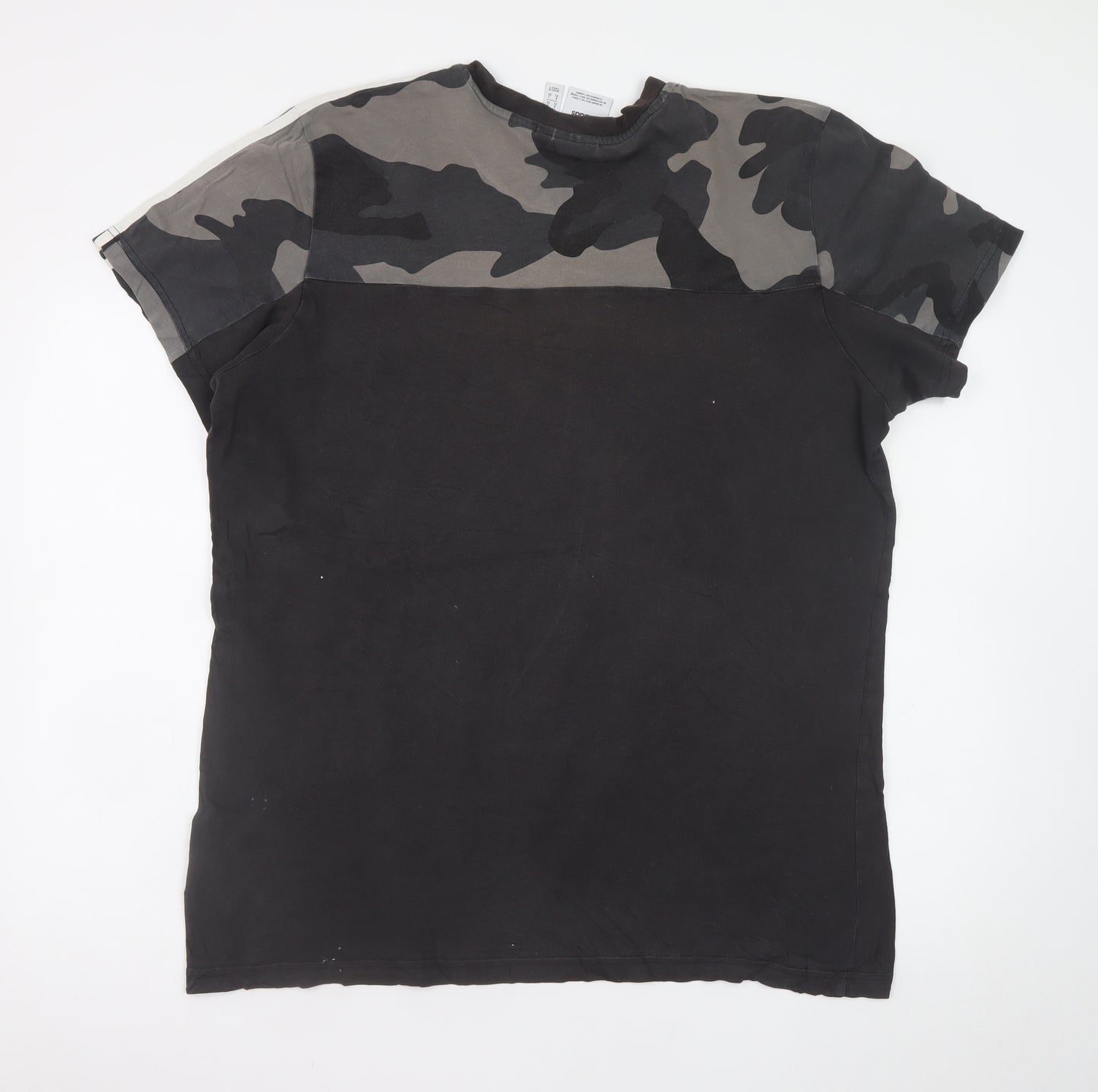 Adidas Men's Black Camouflage XL Short Sleeve Sports T-Shirt