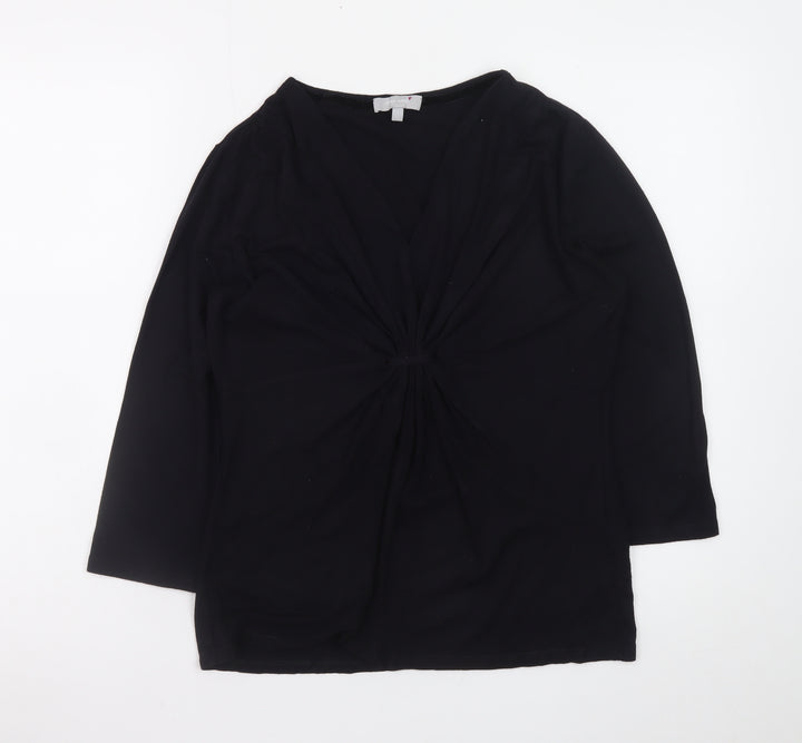 Marks and Spencer Per Una Black Wrap Blouse Women Size 12
