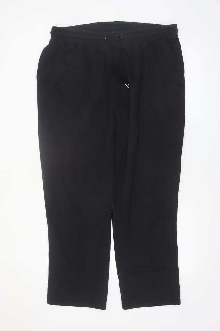 Dunnes Women’s Black 2XL Fleece Sweatpants with Drawstring Waist
