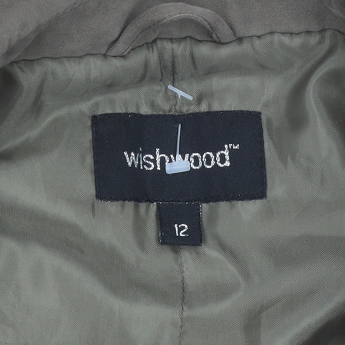Wishwood Women Brown Size 12 Parka Jacket Mid-Length Lined