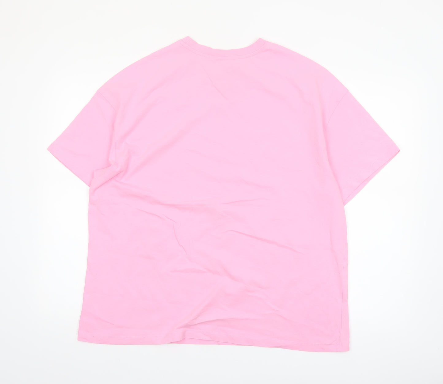 Dunnes Stores Womens Pink 'Italia' Relaxed Cotton T-Shirt Size 16