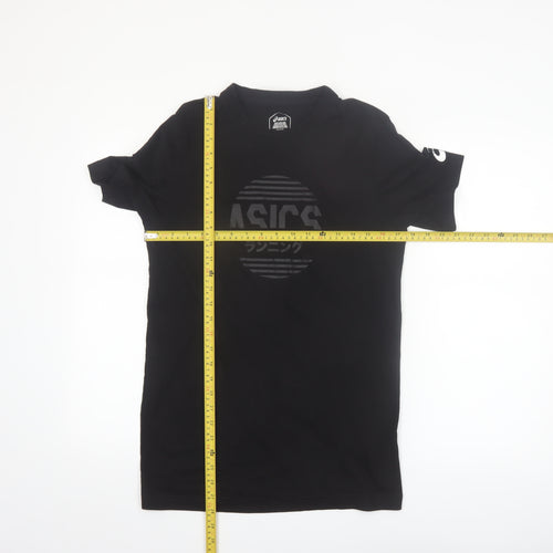 ASICS Men's Black Short Sleeve Graphic Running T-Shirt Size M