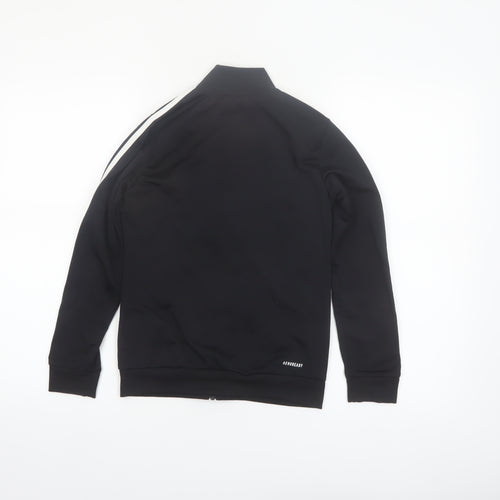 adidas Boys Black 9-10 Years Colourblock Full Zip Track Jacket