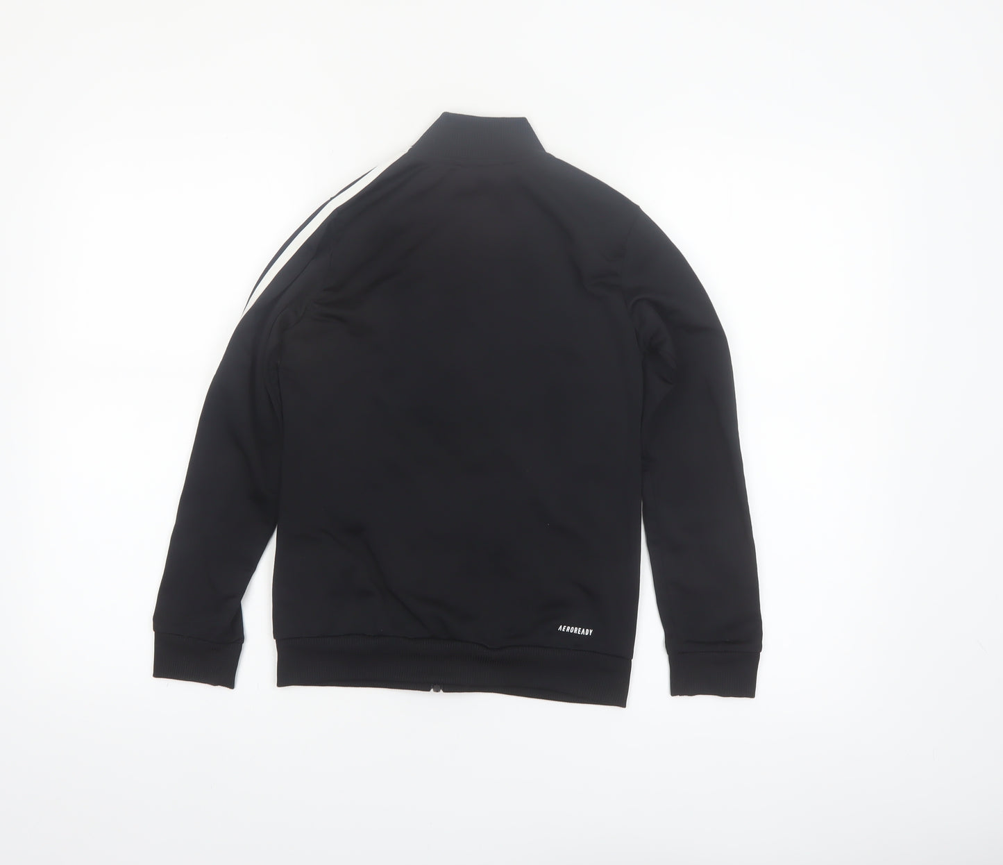 adidas Boys Black 9-10 Years Colourblock Full Zip Track Jacket
