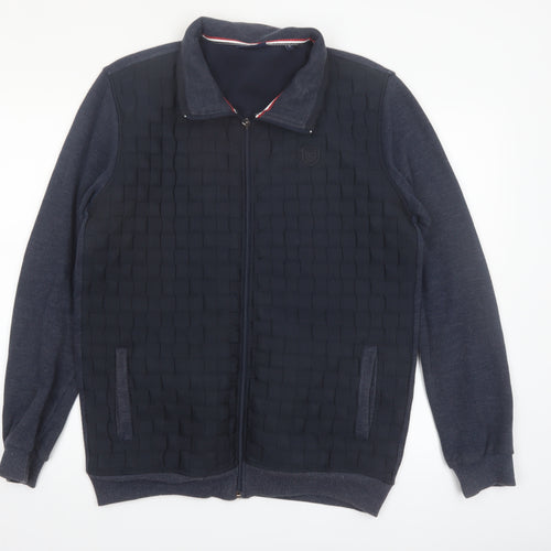 Pre End Men’s Blue Bomber Jacket M Cotton Blend Full Zip
