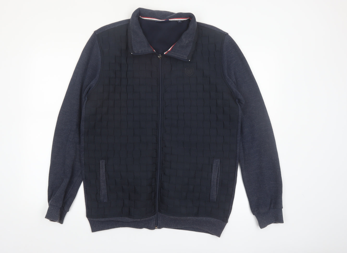 Pre End Men’s Blue Bomber Jacket M Cotton Blend Full Zip