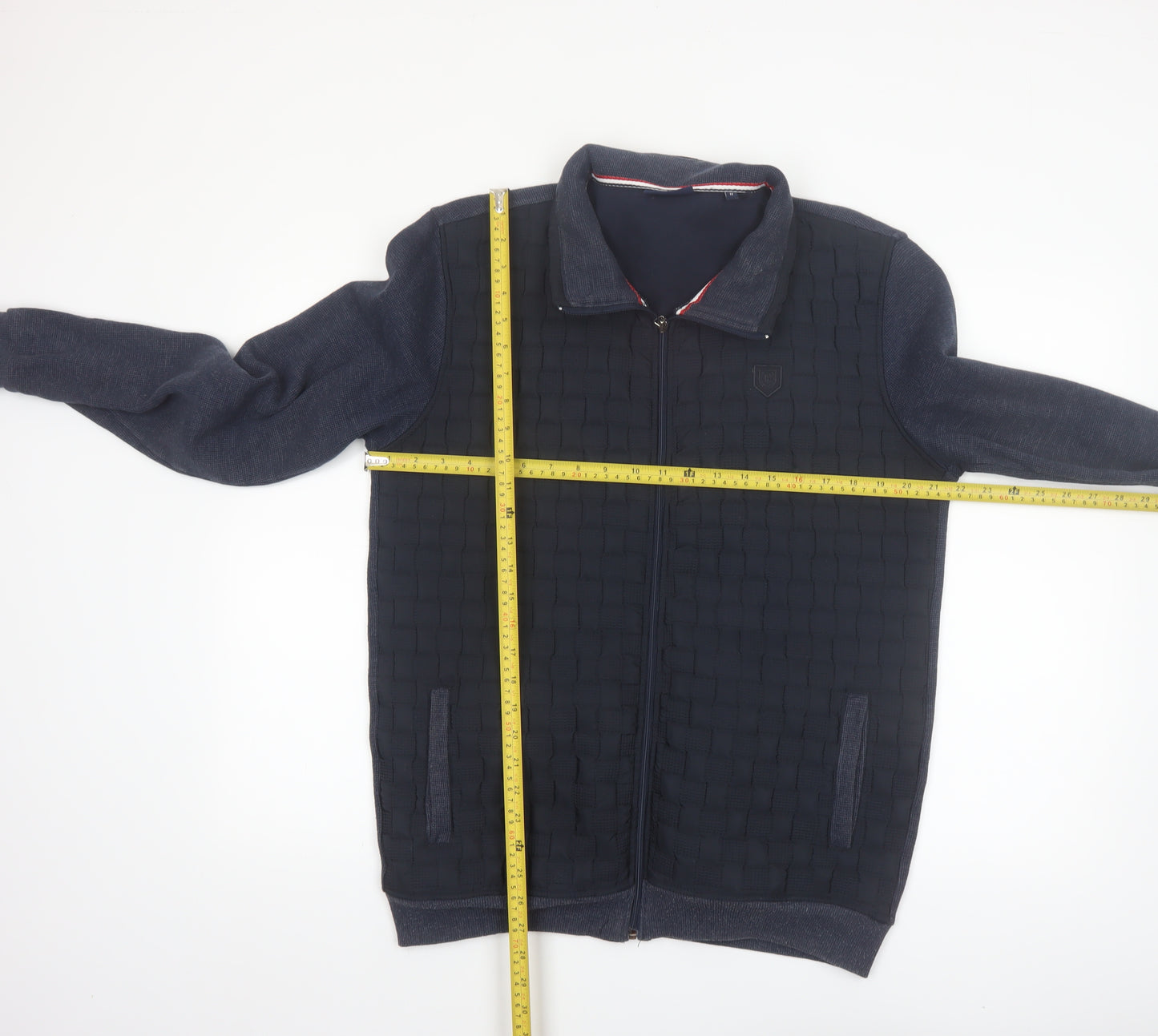 Pre End Men’s Blue Bomber Jacket M Cotton Blend Full Zip