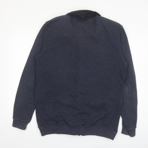 Pre End Men’s Blue Bomber Jacket M Cotton Blend Full Zip