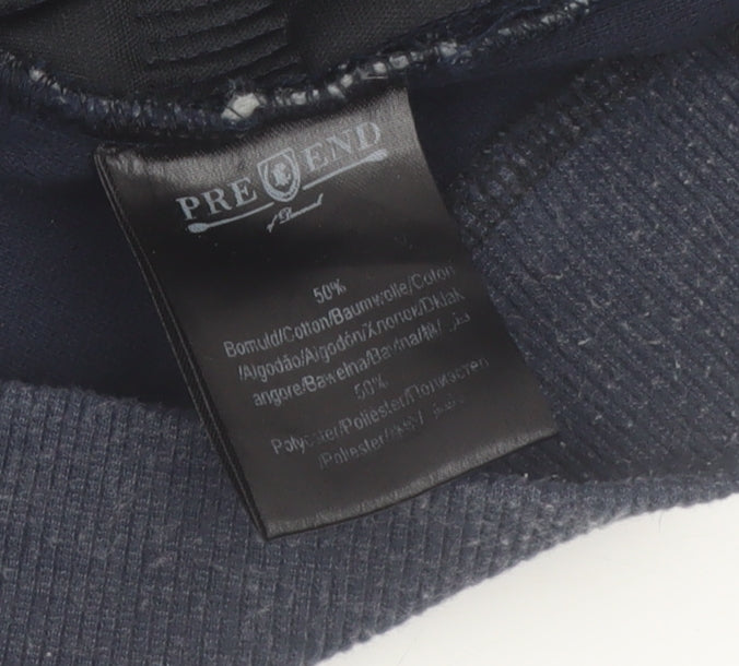 Pre End Men’s Blue Bomber Jacket M Cotton Blend Full Zip